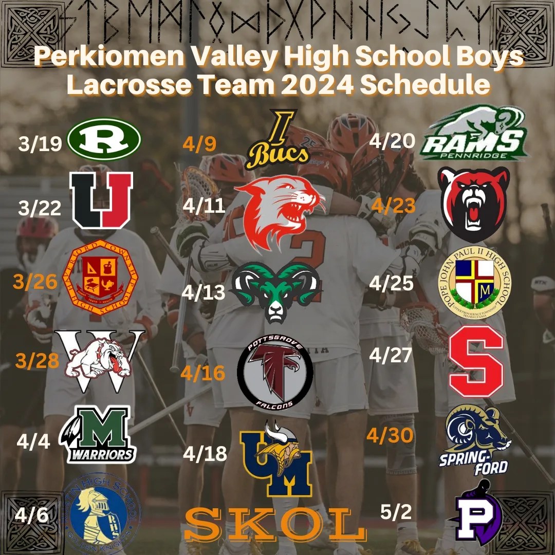 PV High School Boys Lacrosse 2024 Schedule